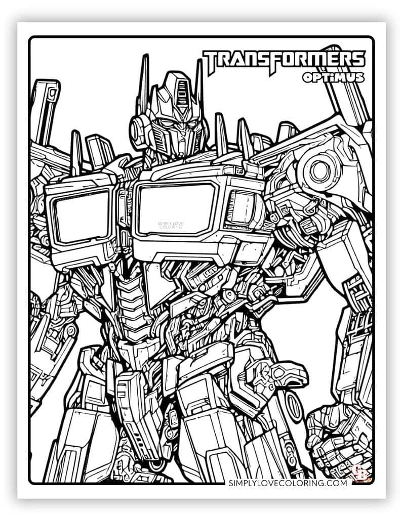 Transformers Coloring Pages Free PDF Printables Simply Love Coloring