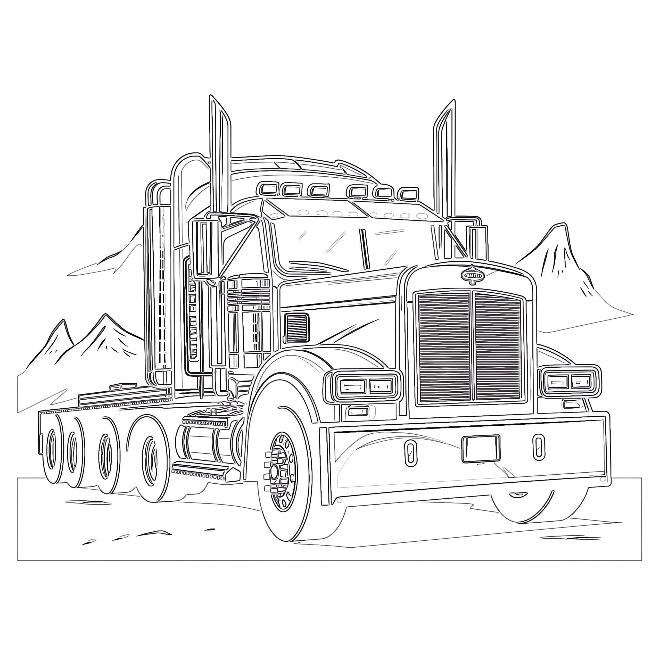 Free Coloring Pages Of Trucks