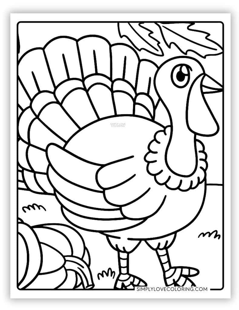 Turkey Coloring Pages Free PDF Printables Simply Love Coloring