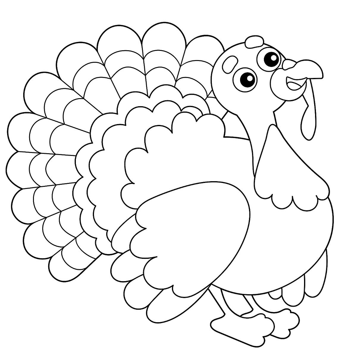 Printable Coloring Pages Of Turkeys