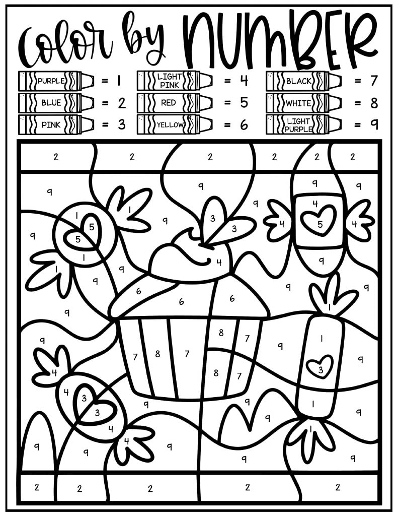 Valentine s Day Color By Number Kids Activity Zone