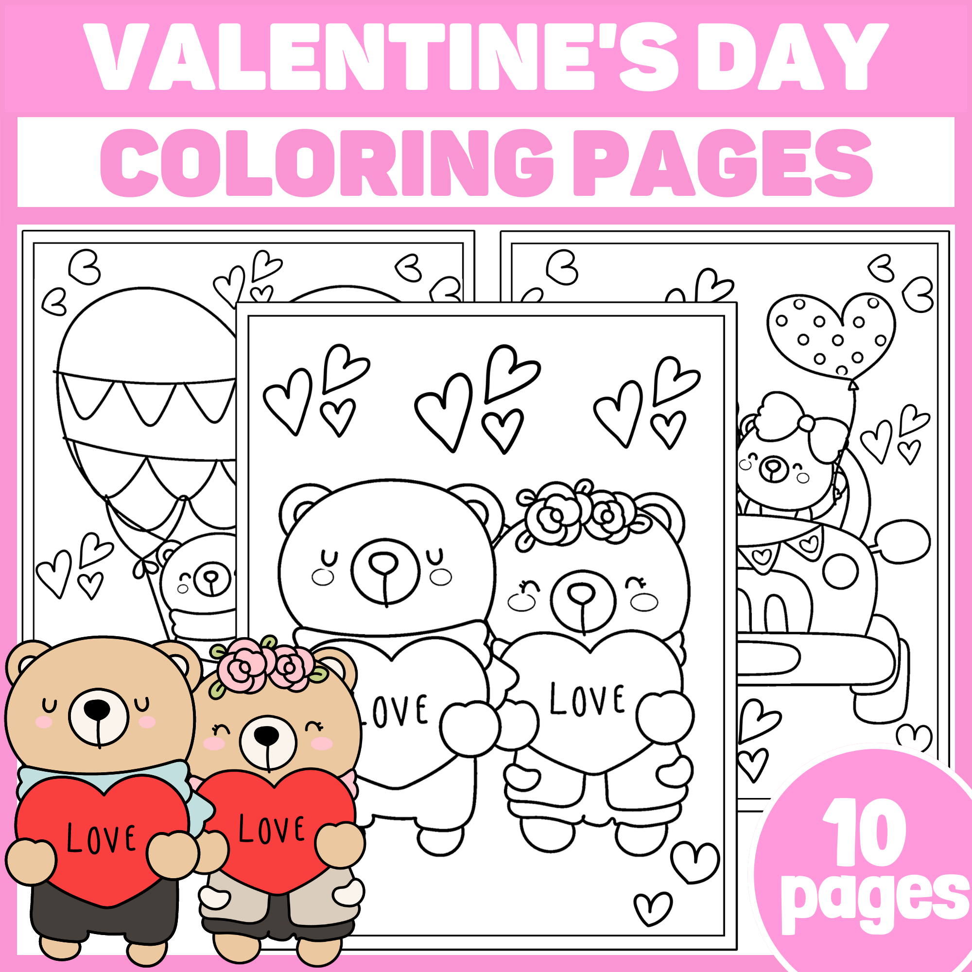 Valentines Day Coloring Pages Valentines Day Bear Coloring Pages Made By Teachers