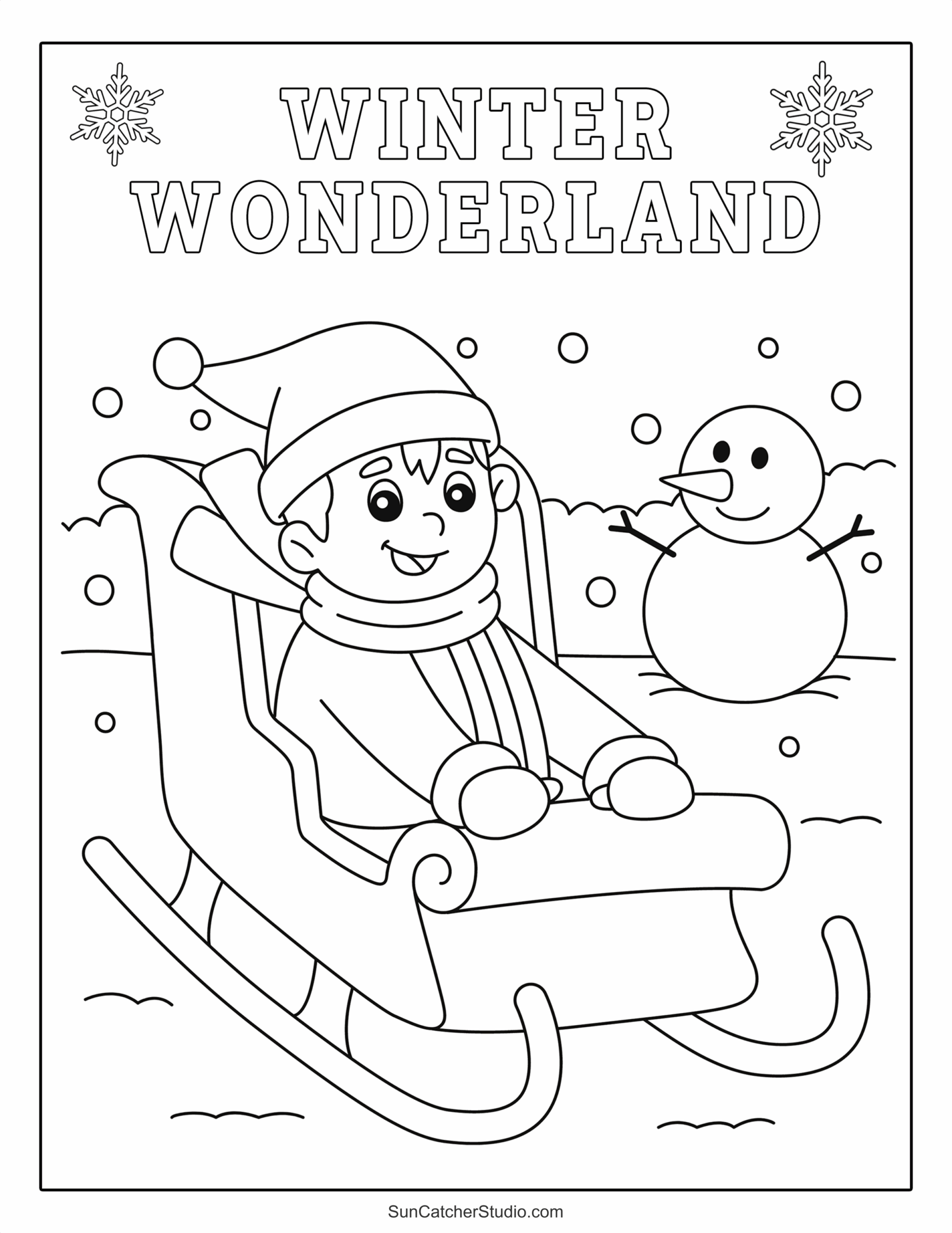 Free Winter Color Pages For Kids