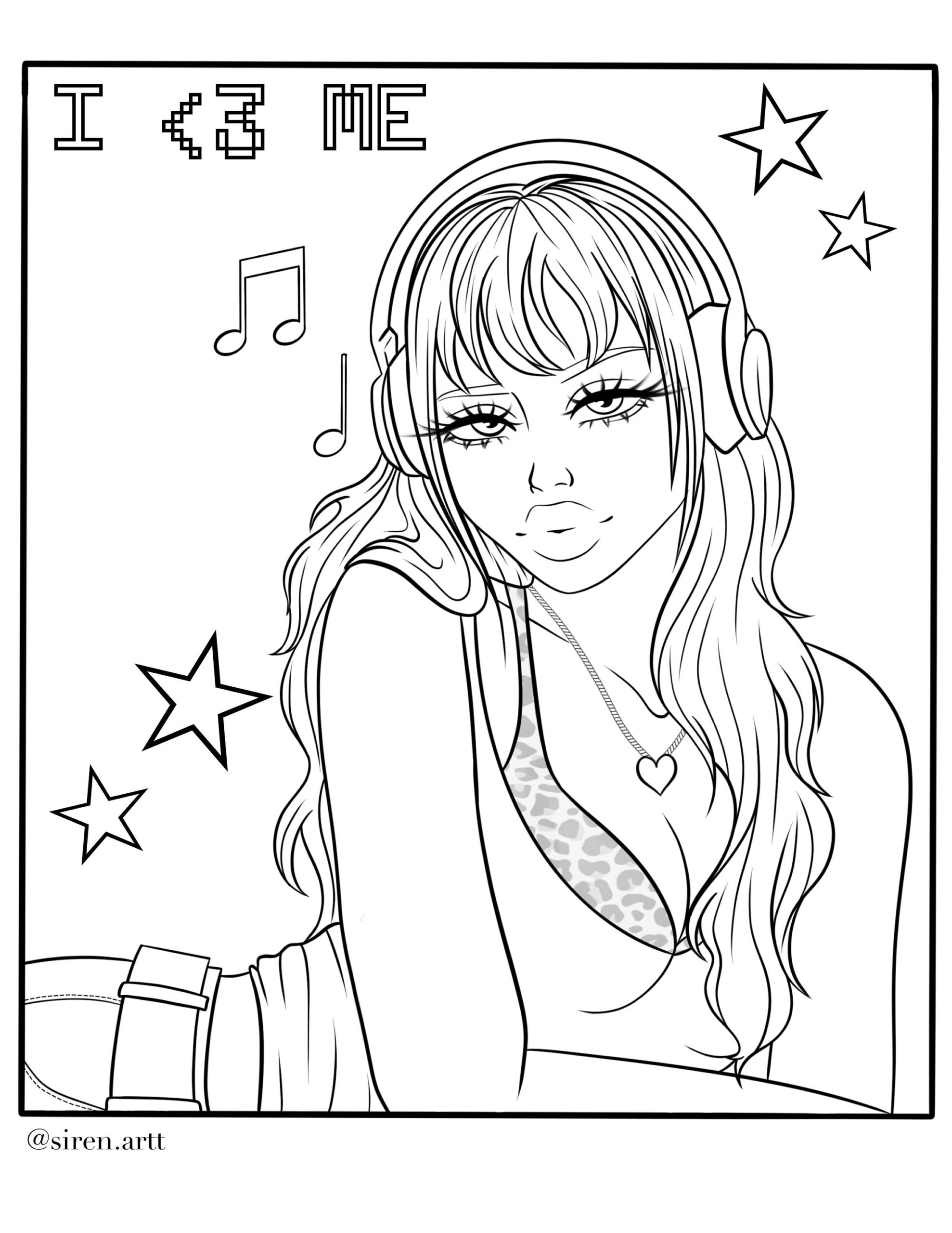 Baddie Lips Coloring Pages Printable